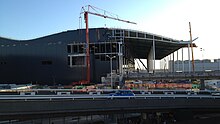 The new Terminal 2 building under construction, January 2012 Heathrow Terminal 2 under construction 2012.jpg
