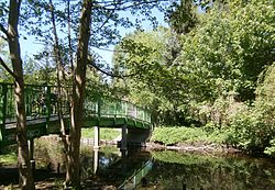 Barnimer Dörferweg at the bridge over the Tegeler Fließ