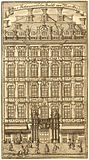 Das Gebäude am Markt, gezeichnet um 1710