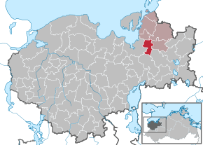 Poziția Hornstorf pe harta districtului Nordwestmecklenburg