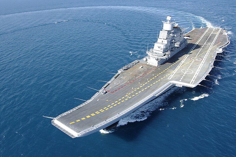 File:INS Vikramaditya during trials.jpg