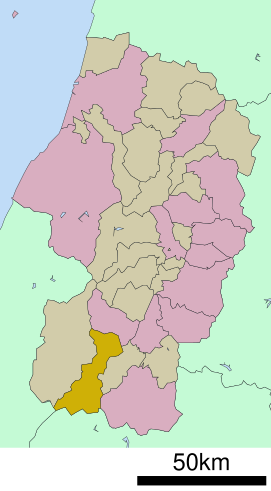 Lokasi Iide di Prefektur Yamagata