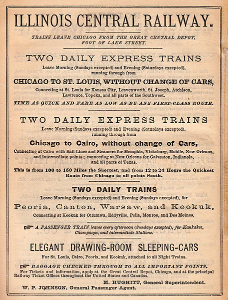Illinois Central ad (1870)