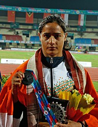 India's Anu Rani, Javelin Throw Bronze Medalist.jpg