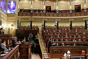 English: The Congress of Deputies of Spain dur...