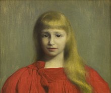 Józef Pankiewicz - Little Girl in Red Dress - MNK II-b-894 - National Museum Kraków.jpg