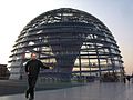 Demonstrates the recommended dress code when climbing the Reichstag to try to gain an advantage in a content dispute.