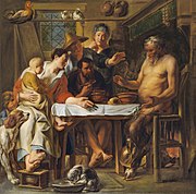 Le satyre et les paysans, Jacob Jordaens (vers 1650)