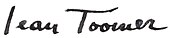 signature de Jean Toomer