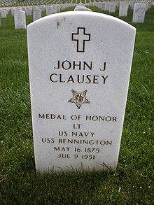 John J. Clausey headstone.JPG