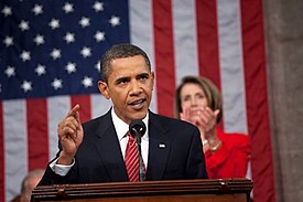 President Obama addressing Congress regarding health care reform, September 9, 2009. Joint blog close PS-0774.jpg