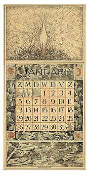 calendrier du mois de janvier 1913