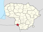Location map of Kalvarijos savivaldybė