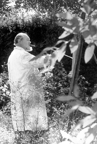 File:Karl Walther im Garten in Seeshaupt.jpg