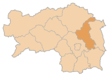 Location of the political district of Weiz