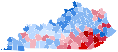 Rezultatele alegerilor prezidențiale din Kentucky 1892.svg