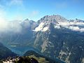 View from the "Jenner" (1860 m) onto the Königssee and Mt. Watzmann