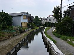 高沼用水路東縁（大戸6丁目）