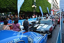 Participating cars and spectators of the 2015 Carrera Panamericana in Guanajuato City La Carrera Panamericana 2015 en Guanajuato - 3.JPG