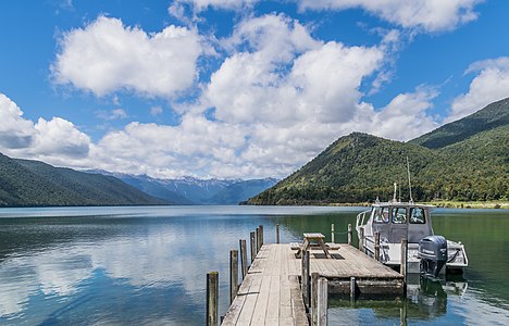 Lake Rotoroa in Nelson Lakes National Park in the South Island, New Zealand