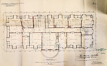 Grundriss im Obergeschoss des Landhauses