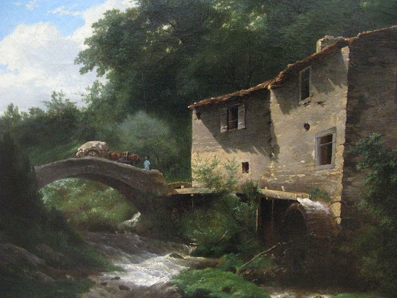 File:Landscape with water mill and stone bridge.jpg