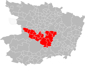 Umístění společenství obcí Loire Layon Aubance