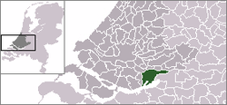 Kart over Dordrecht