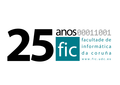 Logotipo conmemorativo dos 25 anos da Facultade de Informática da Coruña.