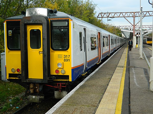 Image: London Overground 317891 at Enfield Town