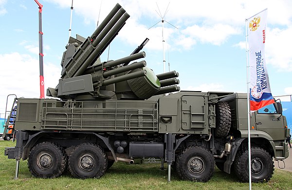 A Pantsir-S2 missile launcher on a KamAZ-6560 8×8 truck TLAR