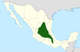 Мапа ареалу виду в Мексиці