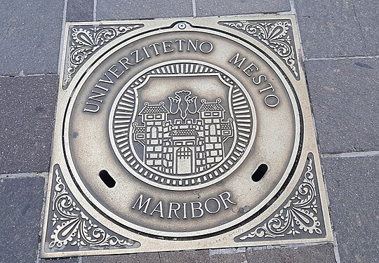 Manhole cover in Mzribor, Slovenia