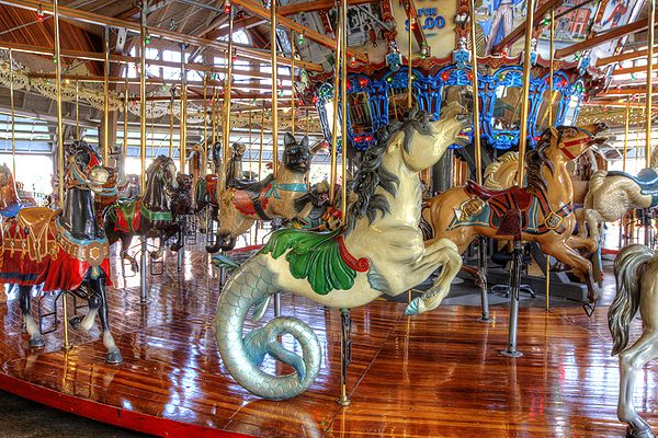 Carousel horse, downtown Mansfield.