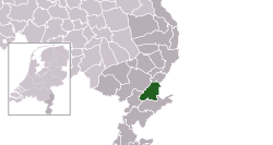 Ligging van Roermond-munisipaliteit in Limburg