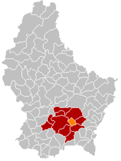 Localização de Sandweiler em Luxemburgo