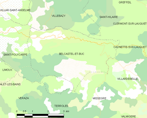 Poziția localității Belcastel-et-Buc