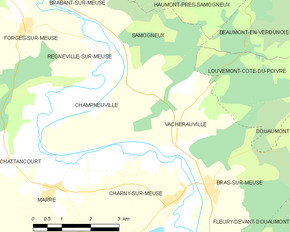 Poziția localității Vacherauville