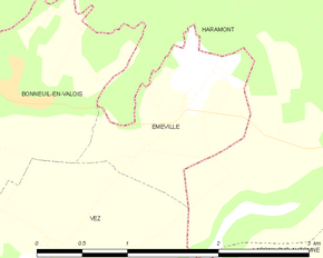 Poziția localității Éméville
