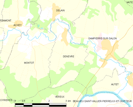 Mapa obce Denèvre