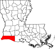 Map of Louisiana highlighting Cameron Parish.svg