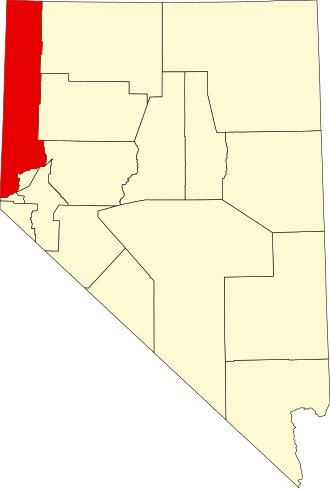 Map of Nevada with Washoe County highlighted Map of Nevada highlighting Washoe County.svg