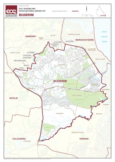 Map of the electoral district of Buderim, 2017.pdf