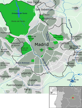 Karta madridske metropole