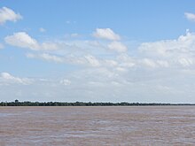 Mekong River, prime habitat of the Siamese mud carp. Mekong River (Neak Leung).jpg