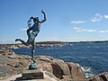 A statue of Mercury on the island of Källskär in Kökar, Åland