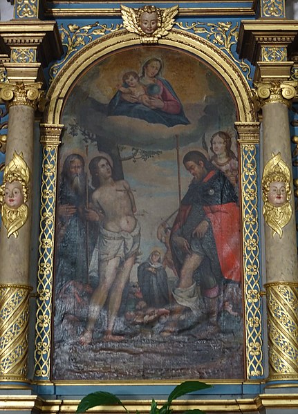 File:Mezzano, chiesa di San Giorgio - Pala altare sinistro.jpg