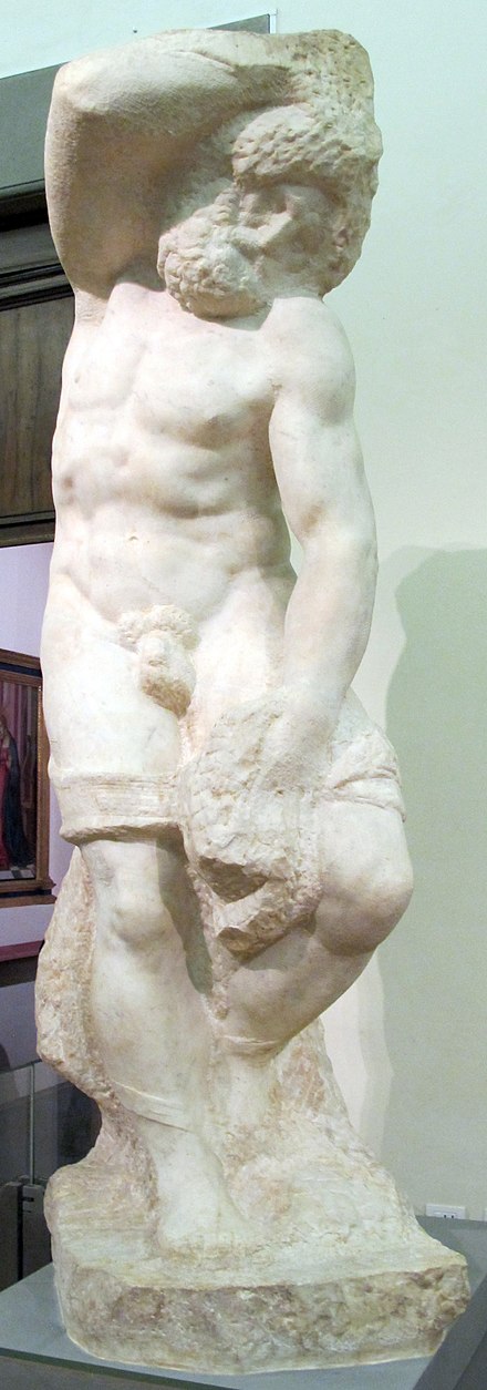 Michelangelo buonarroti, schiavo barbuto, 1525-30 ca., 03.JPG