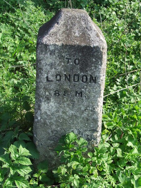 File:Milepost on the A143 near to Botsdale, Suffolk - geograph.org.uk - 1260591.jpg