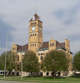 Mitchell County, Kansas courthouse from SW 1.JPG